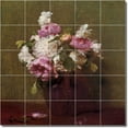 thumbnail image 1 of Ceramic Tile Mural-Henri Fantin-Latour Flowers Floor Tile Mural 18. 40" w x 40" h using (25) 8 x 8 ceramic tiles, 1 of 3