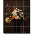 thumbnail image 1 of Ceramic Tile Mural-Henri Fantin-Latour Flowers Shower Tile Mural 7. 32" w x 40" h using (20) 8 x 8 ceramic tiles, 1 of 3