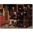 thumbnail image 1 of Ceramic Tile Mural-Henri Fantin-Latour People Custom Tile Mural 16. 24" w x 18" h using (12) 6 x 6 ceramic tiles, 1 of 3