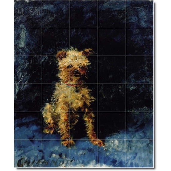 Ceramic Tile Mural-Henri Toulouse-Lautrec Animals Painting 34. 40" w x 48" h using (30) 8 x 8 ceramic tiles