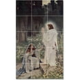 thumbnail image 1 of Ceramic Tile Mural-Herbert Gustave Schmalz Religious Tile Mural Interior Renovations Design. 18" w x 30" h using (15) 6 x 6 ceramic tiles, 1 of 3