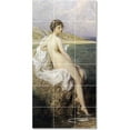 thumbnail image 1 of Ceramic Tile Mural-Herbert James Draper Nudes Tile Mural House Renovate. 12.75" w x 25.5" h using (18) 4.25 x 4.25 ceramic tiles, 1 of 3