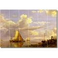 thumbnail image 1 of Ceramic Tile Mural-Hermanus Koekkoek Ships Wall Tile Mural 9. 25.5" w x 17" h using (24) 4.25 x 4.25 ceramic tiles, 1 of 3