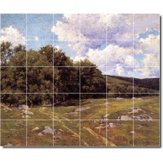 Ceramic Tile Mural-Hugh Bolton Jones Country Painting 170. 48" w x 40" h using (30) 8 x 8 ceramic tiles