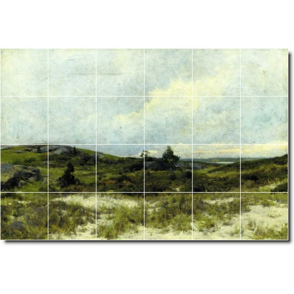 Ceramic Tile Mural-Hugh Bolton Jones Landscapes Painting 278. 25.5" w x 17" h using (24) 4.25 x 4.25 ceramic tiles