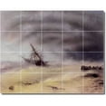 thumbnail image 1 of Ceramic Tile Mural-Ivan Aivazovsky Waterfront Painting 241. 21.25" w x 17" h using (20) 4.25 x 4.25 ceramic tiles, 1 of 3
