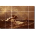 thumbnail image 1 of Ceramic Tile Mural-Ivan Aivazovsky Waterfront Painting 246. 72" w x 48" h using (24) 12 x 12 ceramic tiles, 1 of 3
