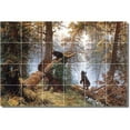 thumbnail image 1 of Ceramic Tile Mural-Ivan Shishkin Animals Painting 35. 72" w x 48" h using (24) 12 x 12 ceramic tiles, 1 of 3