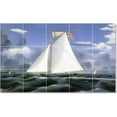 thumbnail image 1 of Ceramic Tile Mural-James Bard Ships Tile Mural Contemporary House Construction. 30" w x 18" h using (15) 6 x 6 ceramic tiles, 1 of 3