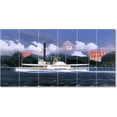 thumbnail image 1 of Ceramic Tile Mural-James Bard Ships Tile Mural Home Remodel. 48" w x 24" h using (18) 8 x 8 ceramic tiles, 1 of 3