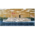 thumbnail image 1 of Ceramic Tile Mural-James Bard Ships Tile Mural Home Renovations Idea. 36" w x 18" h using (18) 6 x 6 ceramic tiles, 1 of 3