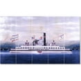 thumbnail image 1 of Ceramic Tile Mural-James Bard Ships Tile Mural Modern House. 40" w x 24" h using (15) 8 x 8 ceramic tiles, 1 of 3