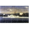thumbnail image 1 of Ceramic Tile Mural-James Bard Ships Tile Mural Modern Interior Construction. 30" w x 18" h using (15) 6 x 6 ceramic tiles, 1 of 3