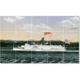 thumbnail image 1 of Ceramic Tile Mural-James Bard Ships Tile Mural Modern Renovate. 30" w x 18" h using (15) 6 x 6 ceramic tiles, 1 of 3