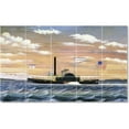 thumbnail image 1 of Ceramic Tile Mural-James Bard Ships Tile Mural Remodel. 60" w x 36" h using (15) 12 x 12 ceramic tiles, 1 of 3