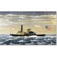 thumbnail image 1 of Ceramic Tile Mural-James Bard Ships Tile Mural Renovations Design. 40" w x 24" h using (15) 8 x 8 ceramic tiles, 1 of 3