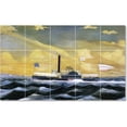 thumbnail image 1 of Ceramic Tile Mural-James Bard Ships Tile Mural Traditional House Construction. 60" w x 36" h using (15) 12 x 12 ceramic tiles, 1 of 3