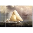 thumbnail image 1 of Ceramic Tile Mural-James Buttersworth Ships Tile Mural Commercial Construction Design Idea. 36" w x 24" h using (24) 6 x 6 ceramic tiles, 1 of 3