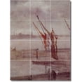 thumbnail image 1 of Ceramic Tile Mural-James Whistler Waterfront Painting 260. 36" w x 48" h using (12) 12 x 12 ceramic tiles, 1 of 3