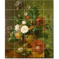 thumbnail image 1 of Ceramic Tile Mural-Jan Huysum Flowers Tile Mural Modern Wall. 40" w x 48" h using (30) 8 x 8 ceramic tiles, 1 of 3