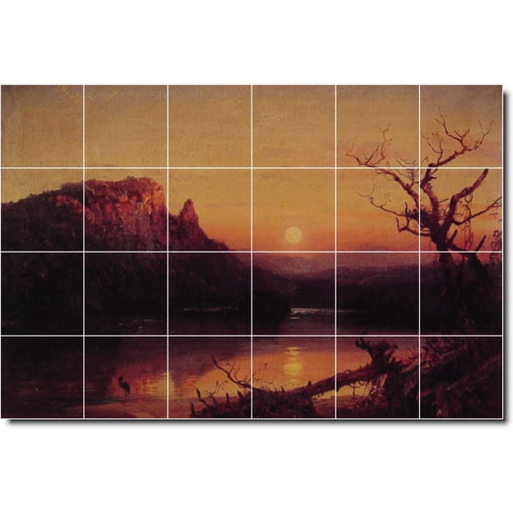 Ceramic Tile Mural-Jasper Cropsey Landscapes Painting 293. 25.5" w x 17" h using (24) 4.25 x 4.25 ceramic tiles