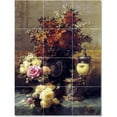 thumbnail image 1 of Ceramic Tile Mural-Jean Baptiste Robie Flowers Painting 180. 18" w x 24" h using (12) 6 x 6 ceramic tiles, 1 of 3