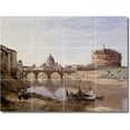 thumbnail image 1 of Ceramic Tile Mural-Jean Corot Historical Bathroom Tile Mural 15. 17" w x 12.75" h using (12) 4.25 x 4.25 ceramic tiles, 1 of 3