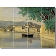 thumbnail image 1 of Ceramic Tile Mural-Jean Corot Waterfront Painting 270. 32" w x 24" h using (12) 8 x 8 ceramic tiles, 1 of 3