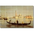 thumbnail image 1 of Ceramic Tile Mural-Jean Corot Waterfront Painting 278. 72" w x 48" h using (24) 12 x 12 ceramic tiles, 1 of 3