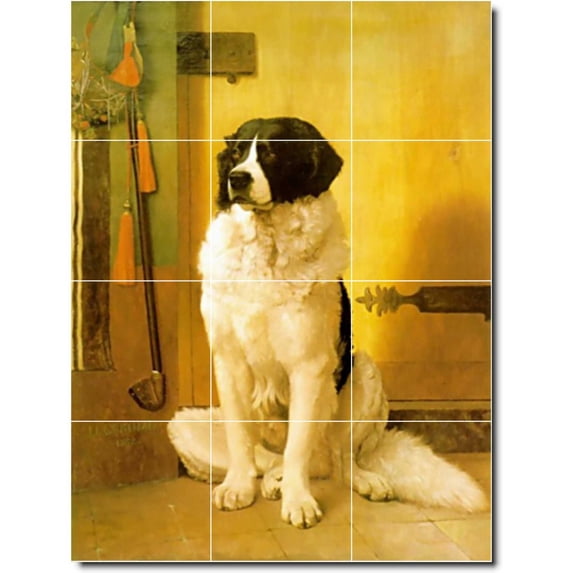 Ceramic Tile Mural-Jean Gerome Animals Painting 42. 36" w x 48" h using (12) 12 x 12 ceramic tiles