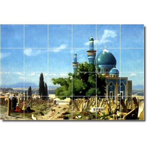 Ceramic Tile Mural-Jean Gerome Historical 22. 48" w x 32" h using (24) 8 x 8 ceramic tiles