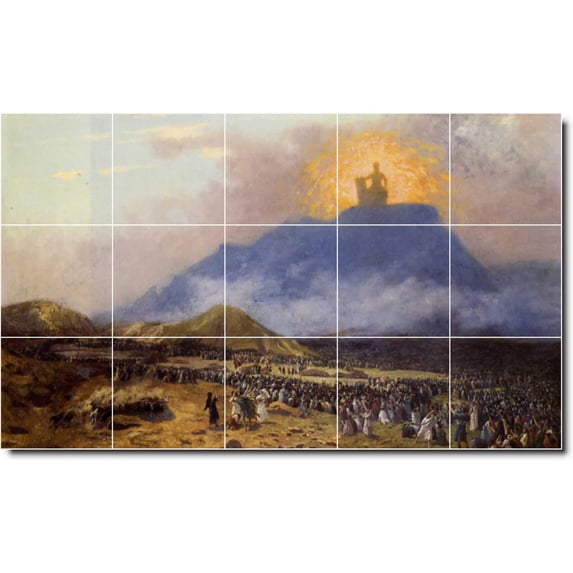 Ceramic Tile Mural-Jean Gerome Historical Shower Tile Mural 6. 60" w x 36" h using (15) 12 x 12 ceramic tiles