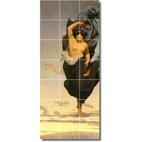 Ceramic Tile Mural-Jean Gerome Mythology Kitchen Tile Mural 8. 36" w x 84" h using (21) 12 x 12 ceramic tiles