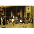 thumbnail image 1 of Ceramic Tile Mural-Jean Gerome Village Painting 82. 48" w x 32" h using (24) 8 x 8 ceramic tiles, 1 of 3