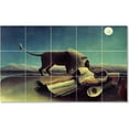 thumbnail image 1 of Ceramic Tile Mural-Jean-Jacques Rousseau Poster Art Tile Mural Modern Floor Design. 21.25" w x 12.75" h using (15) 4.25 x 4.25 ceramic tiles, 1 of 3