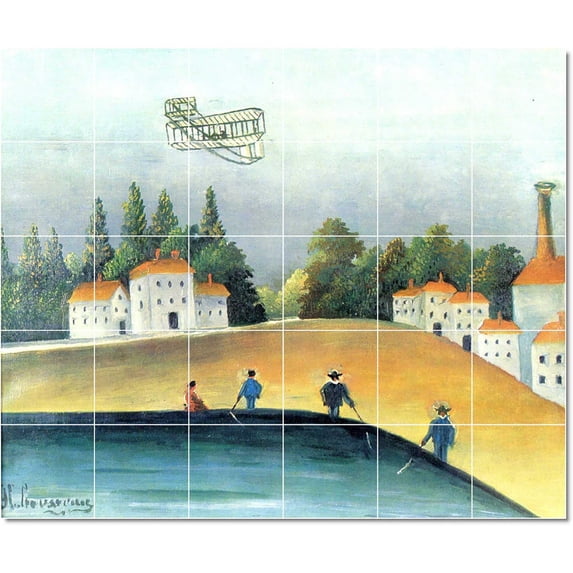 Ceramic Tile Mural-Jean-Jacques Rousseau Poster Art Tile Mural Modern House Renovate. 36" w x 30" h using (30) 6 x 6 ceramic tiles