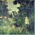 thumbnail image 1 of Ceramic Tile Mural-Jean-Jacques Rousseau Poster Art Tile Mural Modern Interior Renovation. 24" w x 24" h using (16) 6 x 6 ceramic tiles, 1 of 3