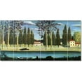 thumbnail image 1 of Ceramic Tile Mural-Jean-Jacques Rousseau Poster Art Tile Mural Modern Interior Renovations. 25.5" w x 12.75" h using (18) 4.25 x 4.25 ceramic tiles, 1 of 3