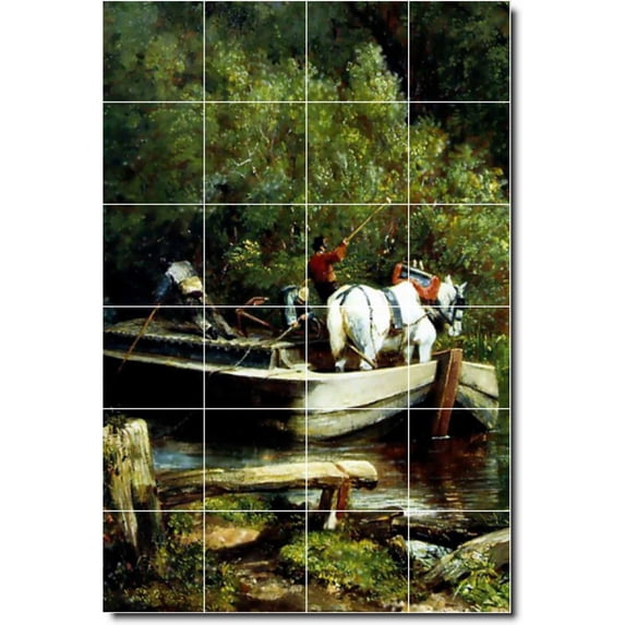 Ceramic Tile Mural-John Constable Country Painting 214. 32" w x 48" h using (24) 8 x 8 ceramic tiles