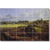 Ceramic Tile Mural-John Constable Country Painting 219. 25.5" w x 17" h using (24) 4.25 x 4.25 ceramic tiles