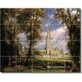 thumbnail image 1 of Ceramic Tile Mural-John Constable Country Painting 224. 21.25" w x 17" h using (20) 4.25 x 4.25 ceramic tiles, 1 of 3