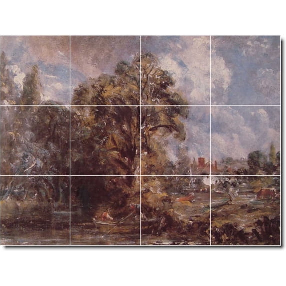 Ceramic Tile Mural-John Constable Country Painting 226. 24" w x 18" h using (12) 6 x 6 ceramic tiles