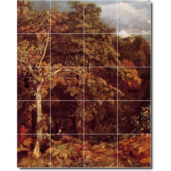 Ceramic Tile Mural-John Constable Country Painting 245. 32" w x 40" h using (20) 8 x 8 ceramic tiles