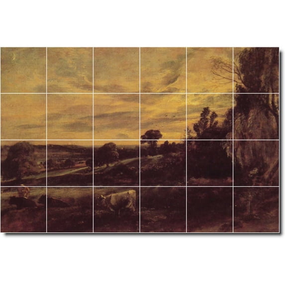 Ceramic Tile Mural-John Constable Landscapes Painting 327. 36" w x 24" h using (24) 6 x 6 ceramic tiles
