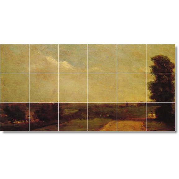 Ceramic Tile Mural-John Constable Landscapes Painting 331. 25.5" w x 12.75" h using (18) 4.25 x 4.25 ceramic tiles