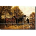 thumbnail image 1 of Ceramic Tile Mural-John Frederick Herring Horses Custom Tile Mural 24. 48" w x 32" h using (24) 8 x 8 ceramic tiles, 1 of 3