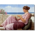 thumbnail image 1 of Ceramic Tile Mural-John Godward Women Painting 140. 32" w x 24" h using (12) 8 x 8 ceramic tiles, 1 of 3