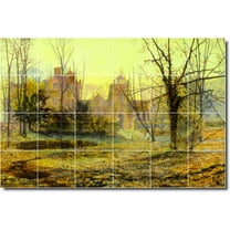 Ceramic Tile Mural-John Grimshaw City Shower Tile Mural 2. 25.5" w x 17" h using (24) 4.25 x 4.25 ceramic tiles
