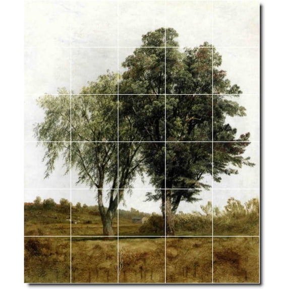 Ceramic Tile Mural-John Kensett Country Painting 248. 40" w x 48" h using (30) 8 x 8 ceramic tiles