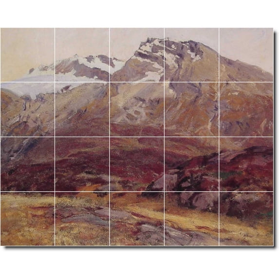 Ceramic Tile Mural-John Sargent Landscapes Painting 341. 40" w x 32" h using (20) 8 x 8 ceramic tiles